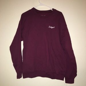 Babygirl Maroon Burgundy Sweater